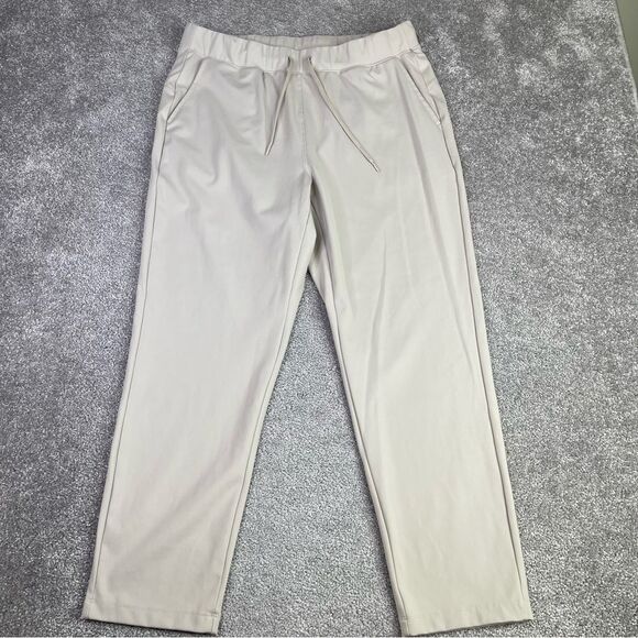 Yogalicious Pants Women's XL Beige Lux Avenue Straight Leg Elastic Waist Active - Picture 1 of 12